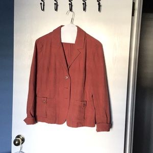 Jacket casual. Burnt orange